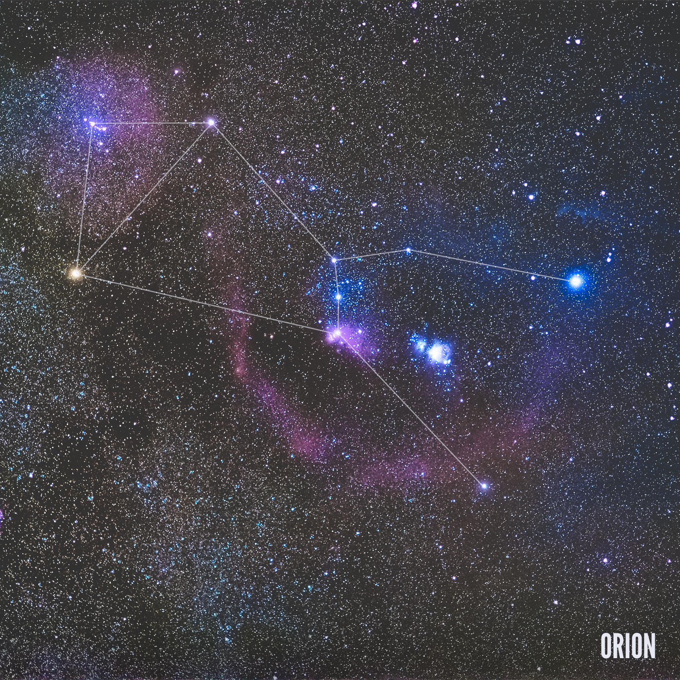 Orion Belt of the Milky Way Galaxy, Stock Video