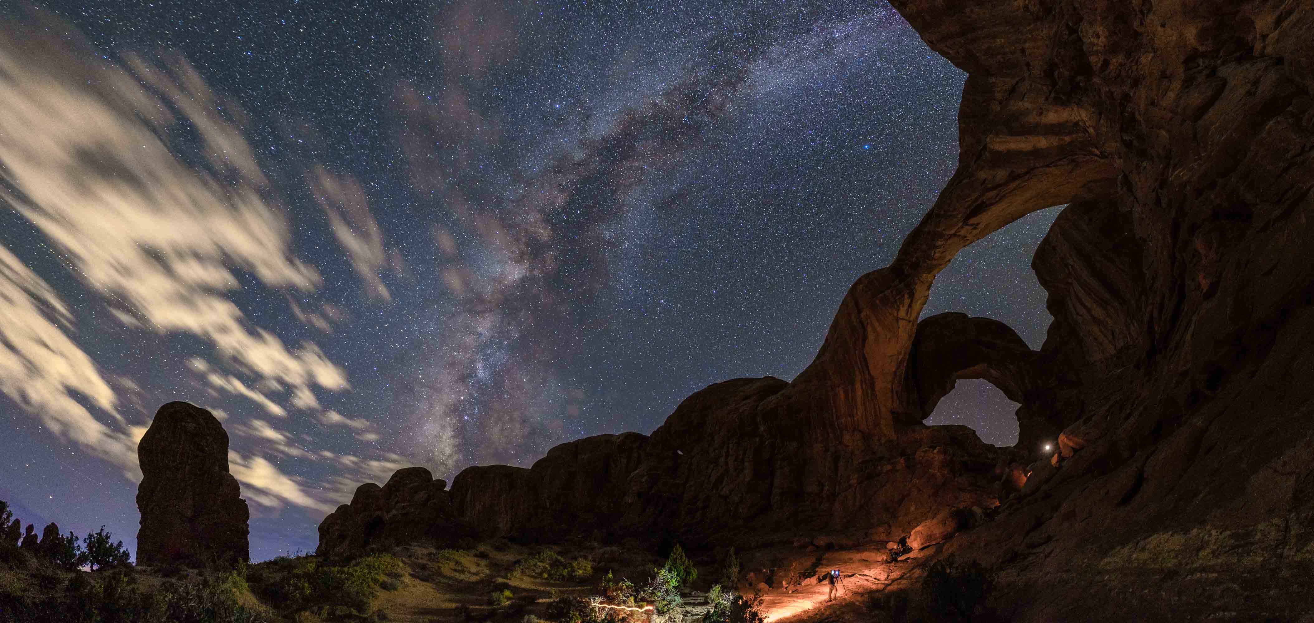 Milky Way over Double Arch, Arches National Park, Utah