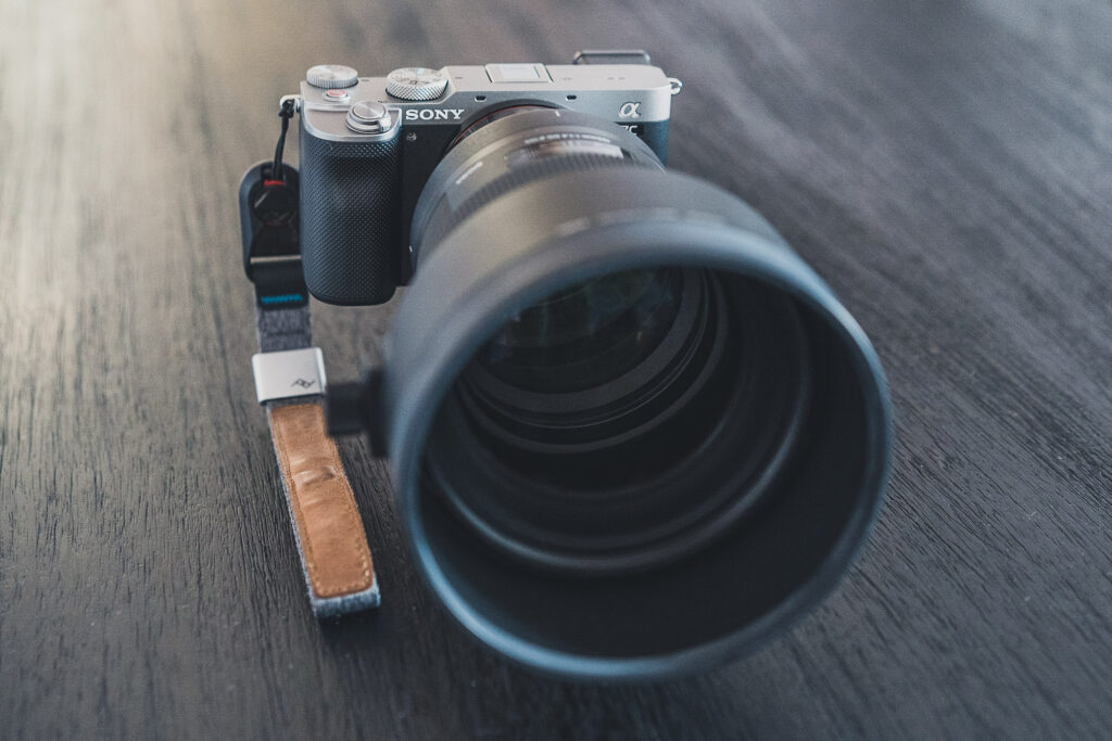 A lot of lens for a little camera. The Sony a7C on the Sigma 105mm f/1.4 Art lens