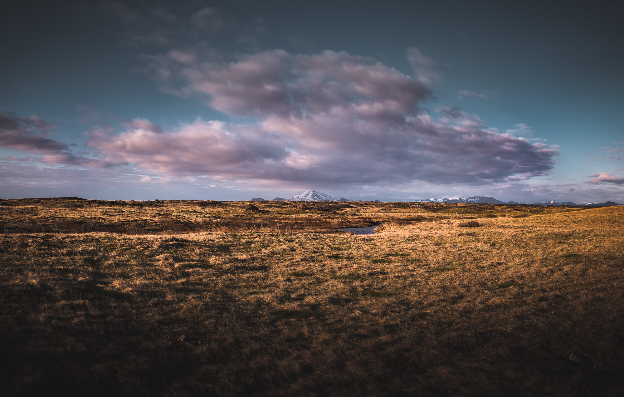 Distant Hekla, Iceland. 63 frame panorama, 177 megapixels, Sigma 105mm f/1.4 @ f/11, 1/100th, ISO 100