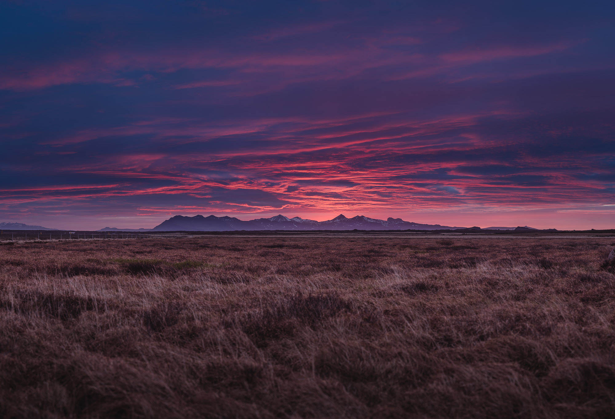 Looking towards Snæfellsnes, Iceland. 12 frame panorama, 70 megapixels, Sigma 105mm f/1.4 @ f/5.6, 1/1250th, ISO 100