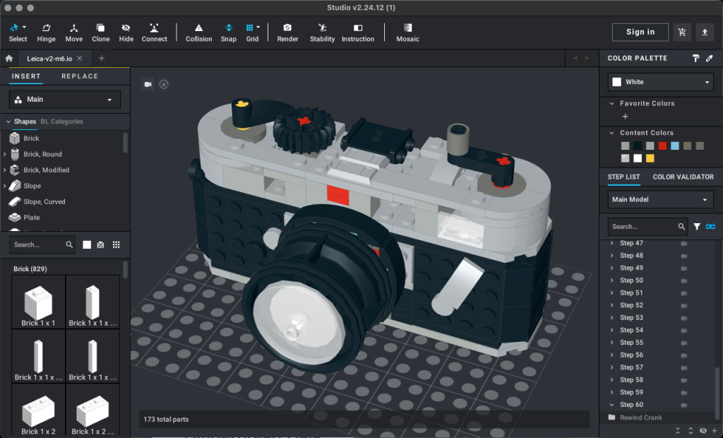 LEGO Leica M6 Rangefinder Camera by Ian Norman lonelyspeck.com - Rebuild of LEGO Creator Retro Camera